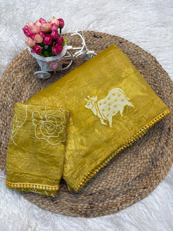 AS-001 | Partywear Crush Silk Pichwai Saree
