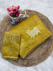 AS-001 | Partywear Crush Silk Pichwai Saree