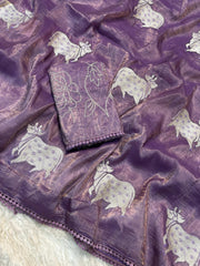 AS-001 | Partywear Crush Silk Pichwai Saree