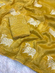 AS-001 | Partywear Crush Silk Pichwai Saree
