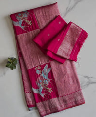 AS-003 | Soft Silk Meenakaari Work Banarasi Saree