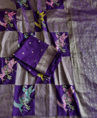 AS-003 | Soft Silk Meenakaari Work Banarasi Saree