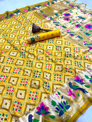 AS-004 | Soft Silk Paithani Patola Fusion Saree