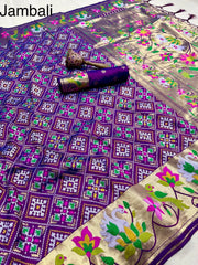 AS-004 | Soft Silk Paithani Patola Fusion Saree