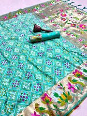 AS-004 | Soft Silk Paithani Patola Fusion Saree