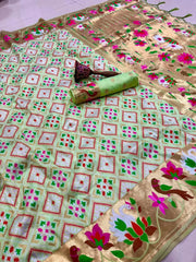 AS-004 | Soft Silk Paithani Patola Fusion Saree