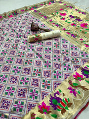 AS-004 | Soft Silk Paithani Patola Fusion Saree