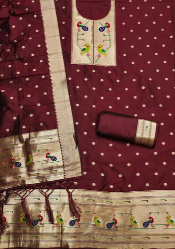 AE-001 – Royal Peacock Paithani Suit