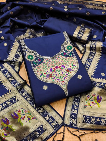 AE-002 – Royal Peacock Paithani Suit