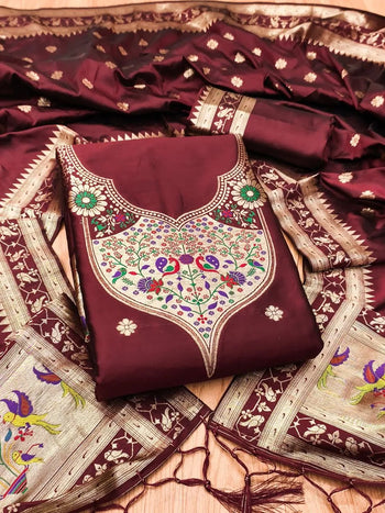 AE-002 – Royal Peacock Paithani Suit