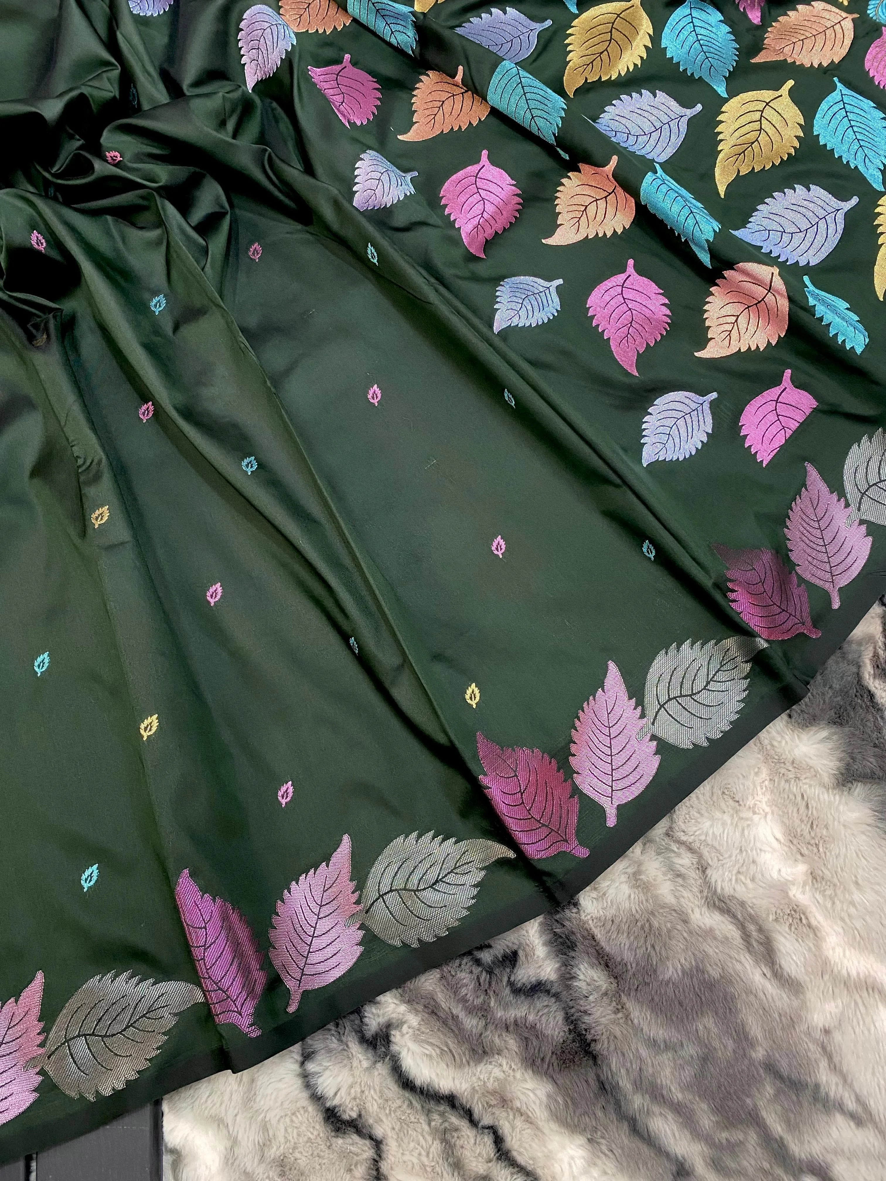 Soft Silk Colourful Weaving Printed Saree