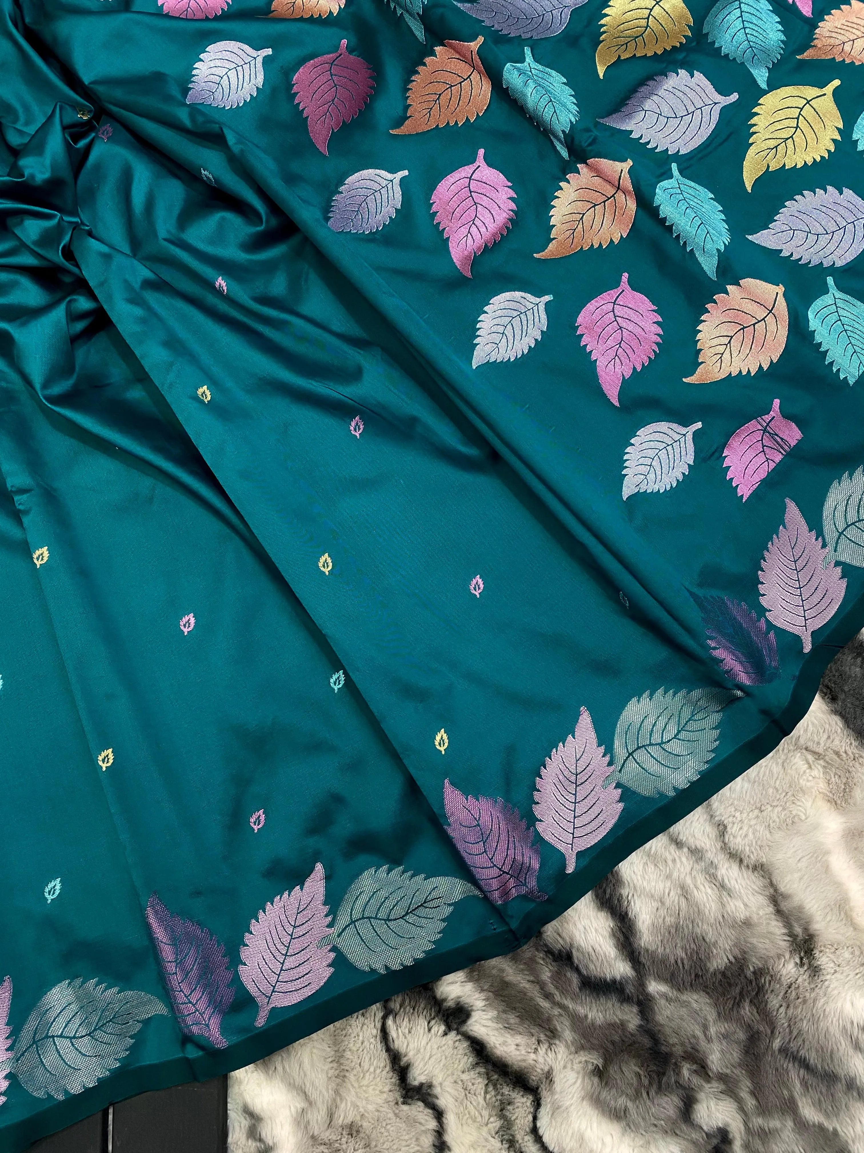 Soft Silk Colourful Weaving Printed Saree