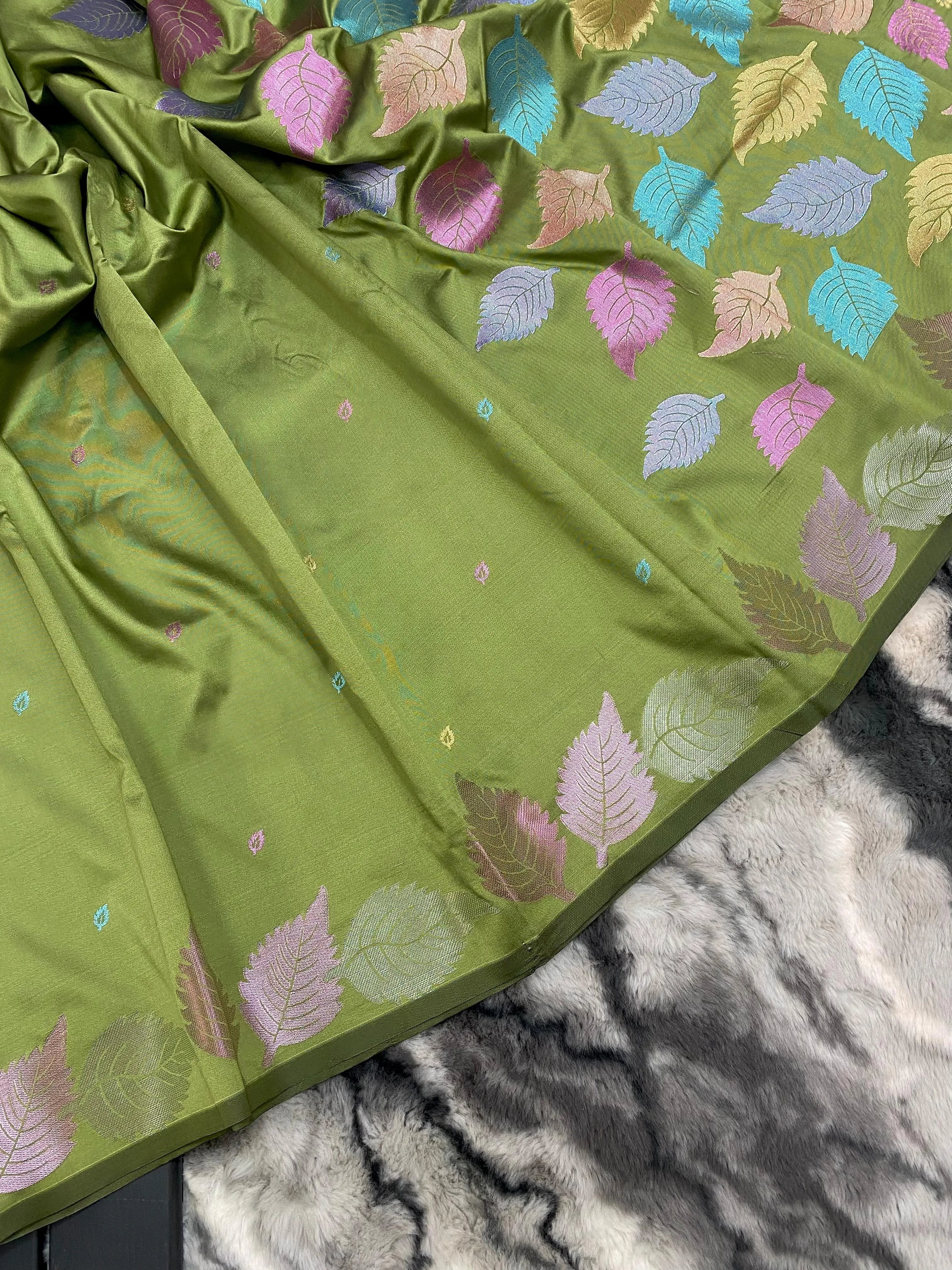 Soft Silk Colourful Weaving Printed Saree