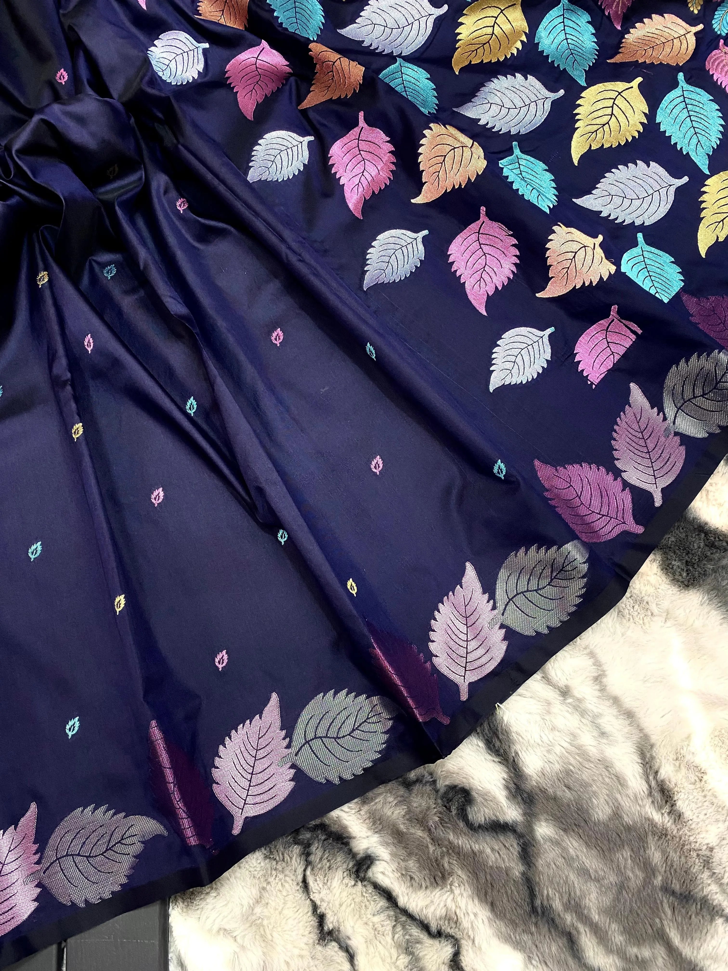 Soft Silk Colourful Weaving Printed Saree
