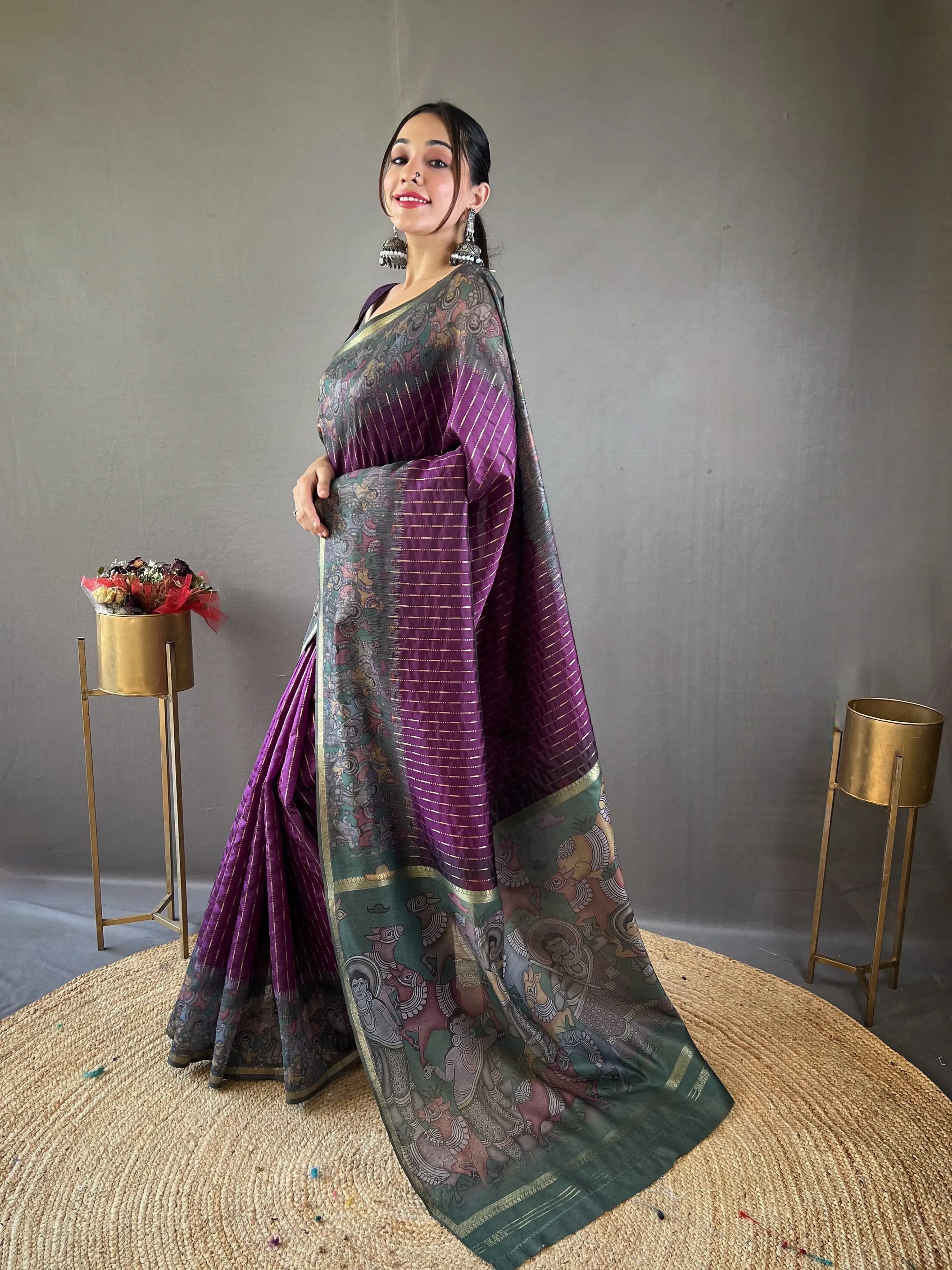 Soft Chanderi Silk Digital Printed Saree