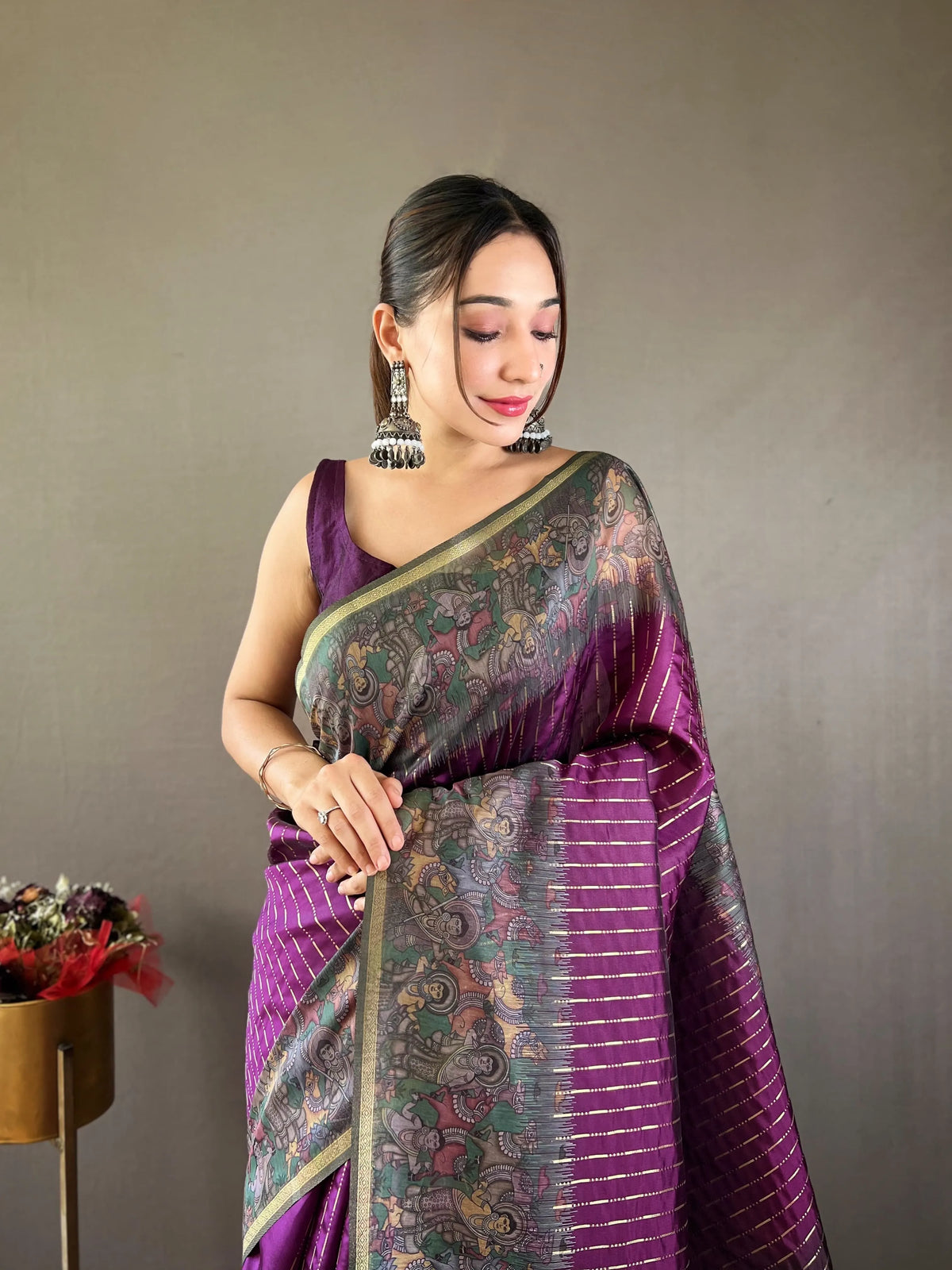Soft Chanderi Silk Digital Printed Saree