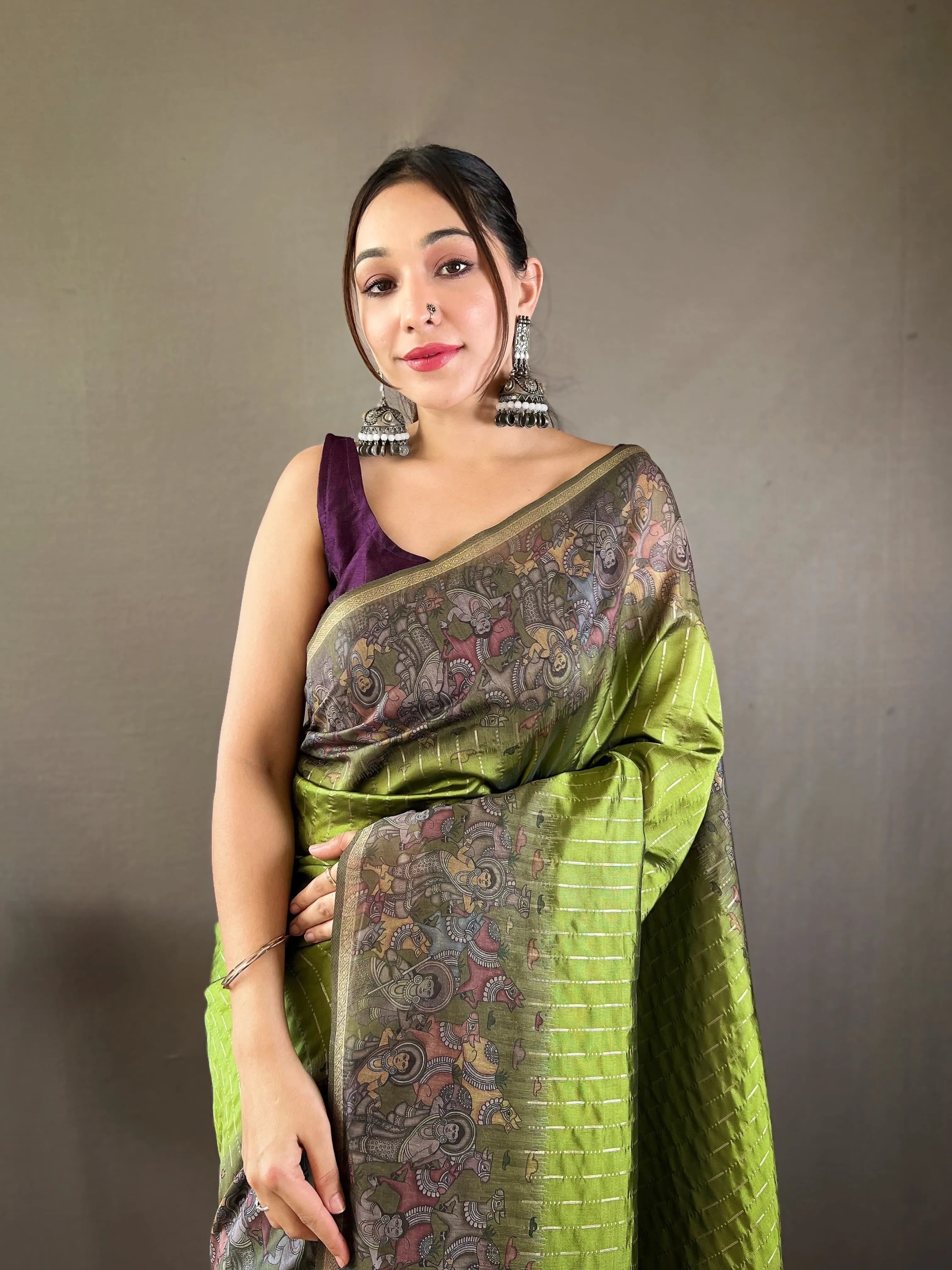 Soft Chanderi Silk Digital Printed Saree