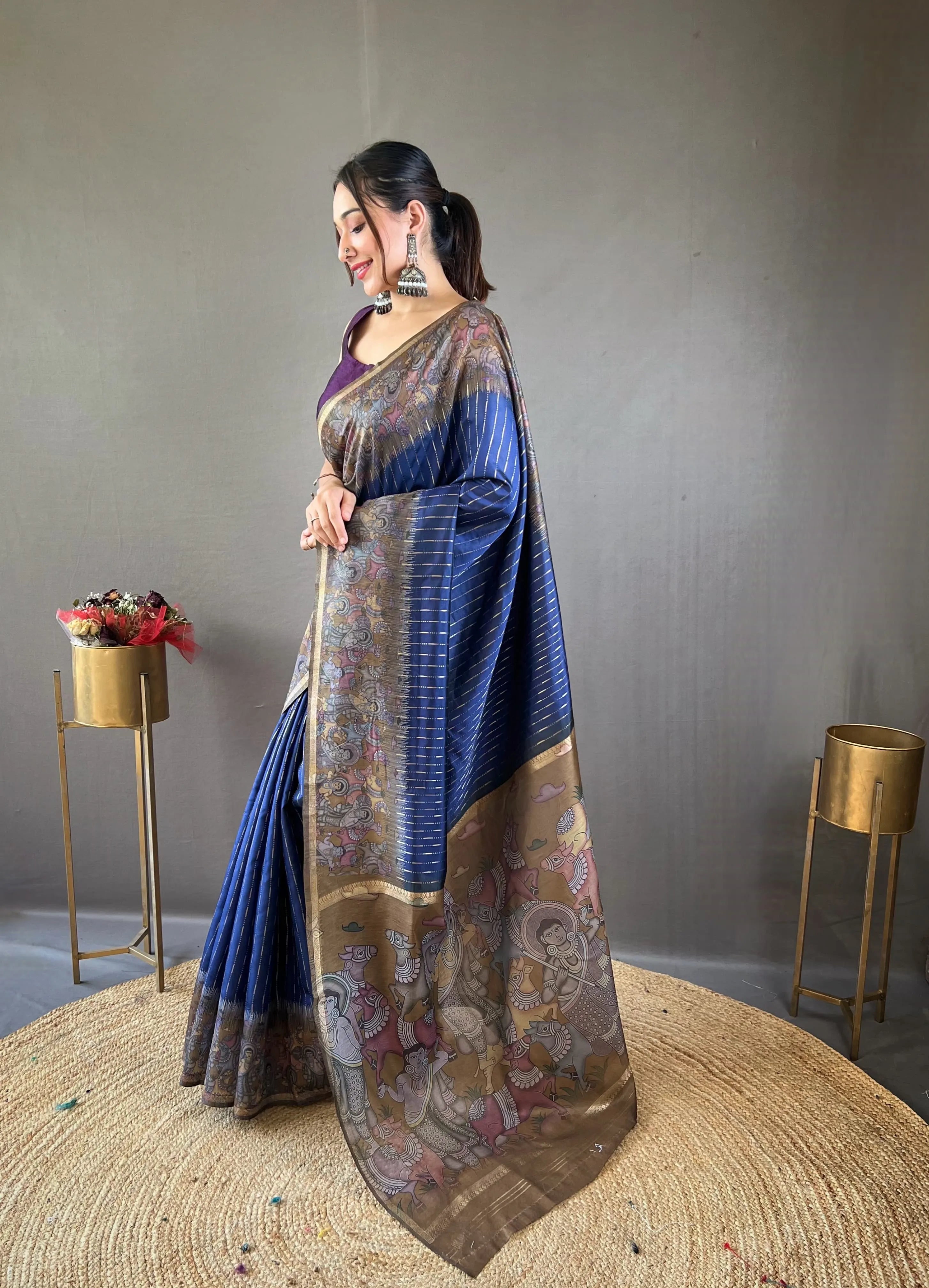 Soft Chanderi Silk Digital Printed Saree