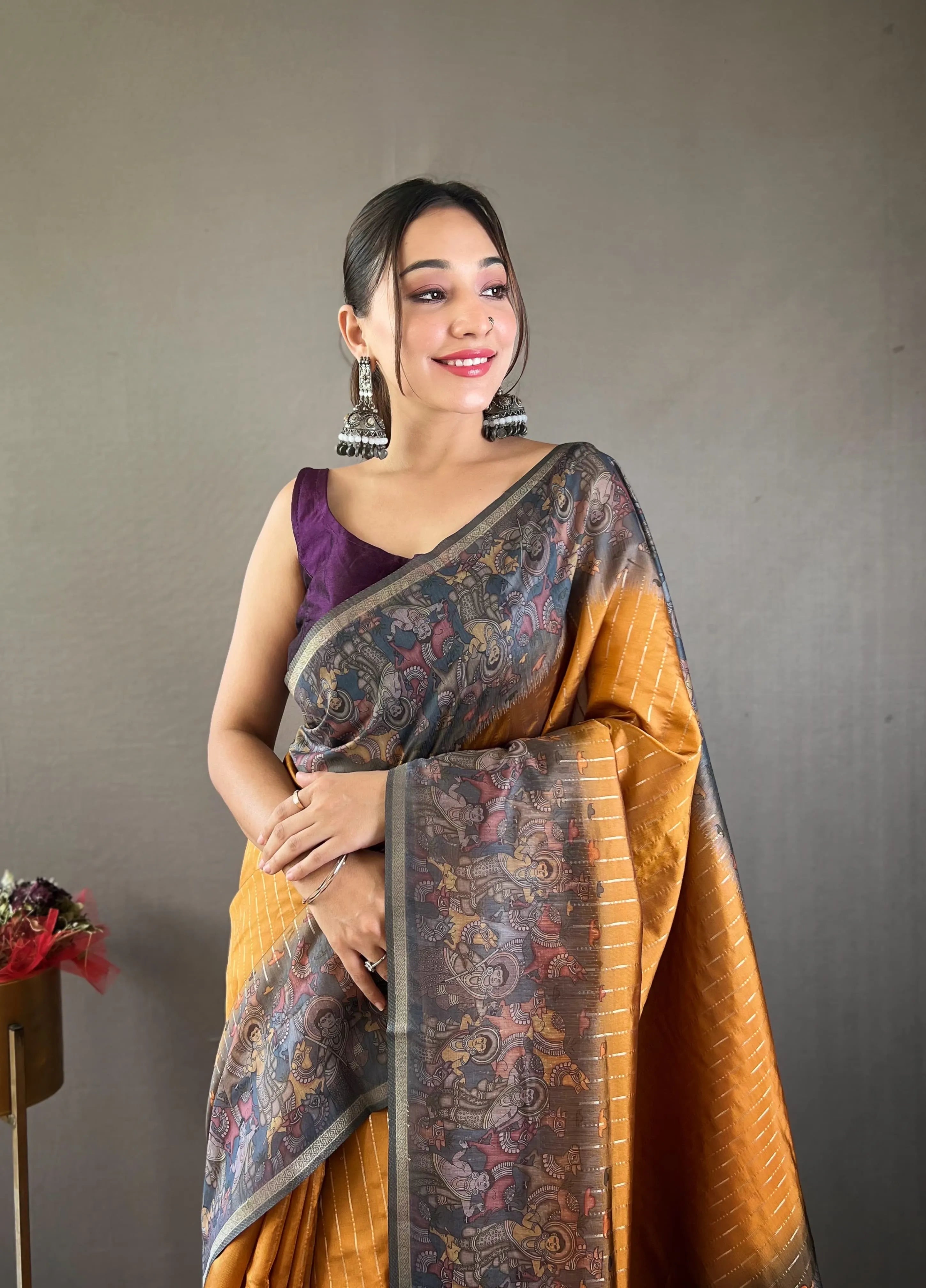 Soft Chanderi Silk Digital Printed Saree