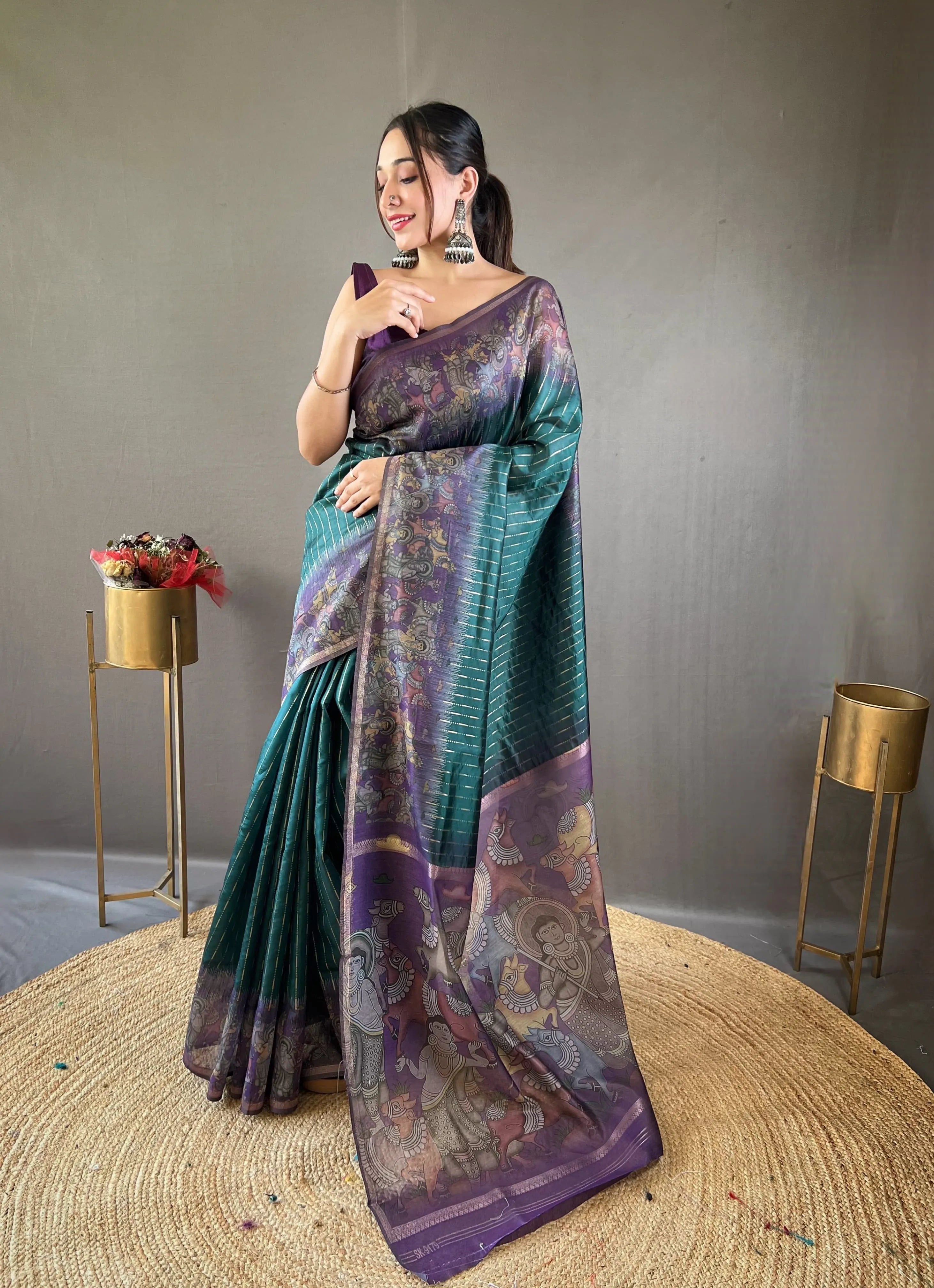 Soft Chanderi Silk Digital Printed Saree