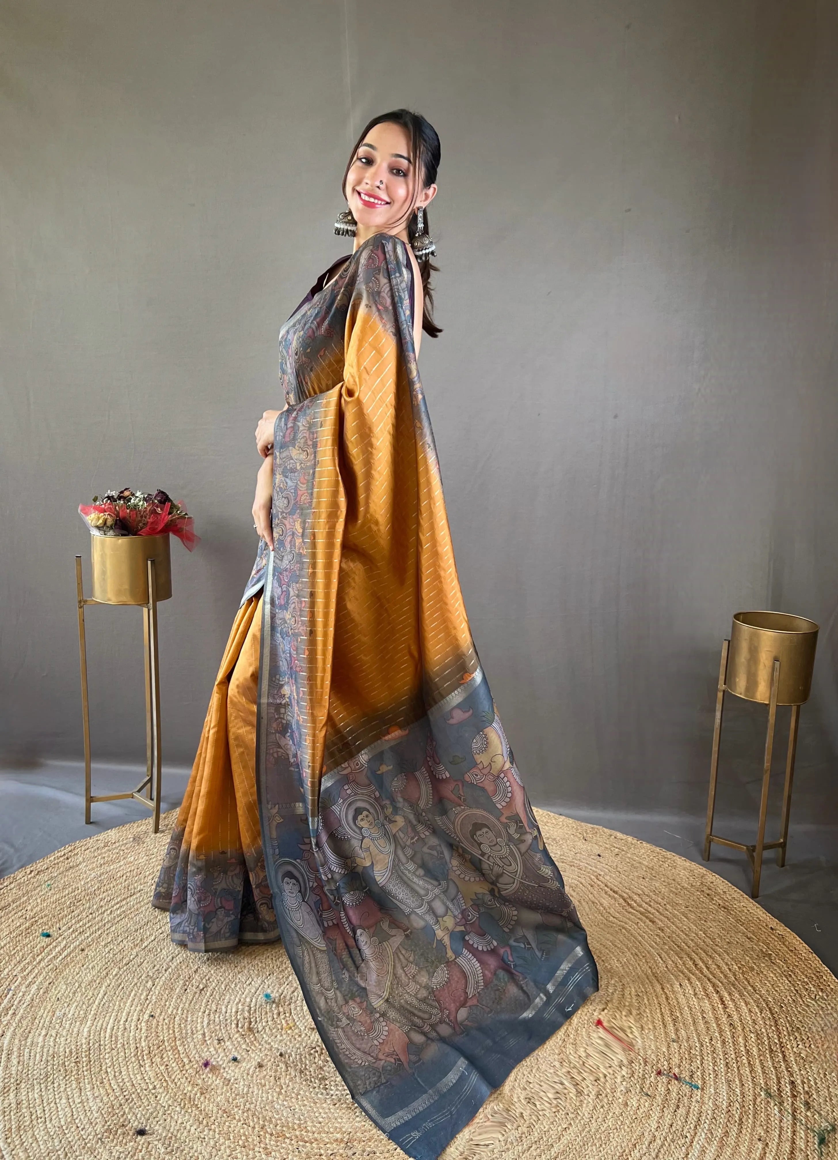 Soft Chanderi Silk Digital Printed Saree