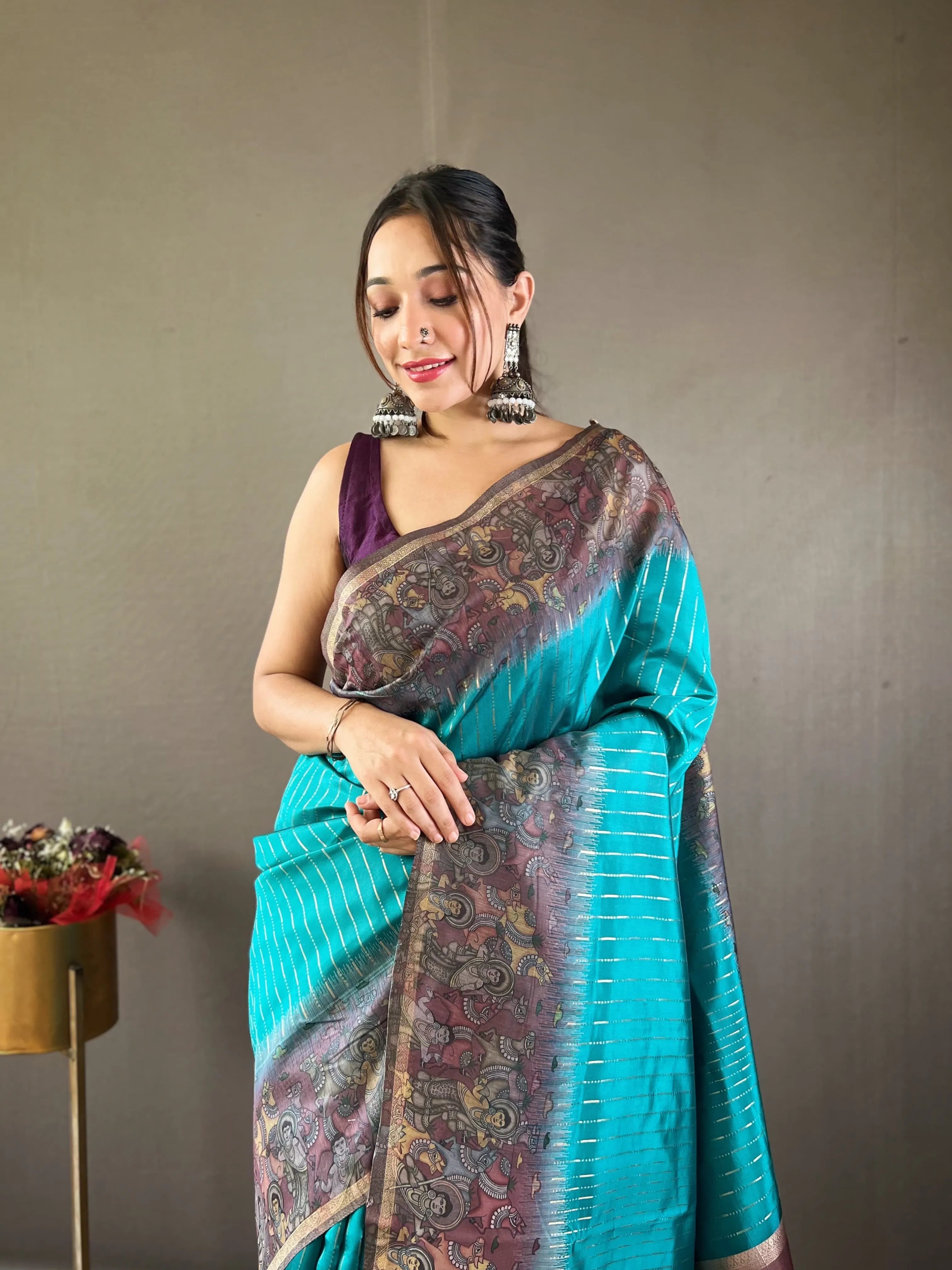 Soft Chanderi Silk Digital Printed Saree
