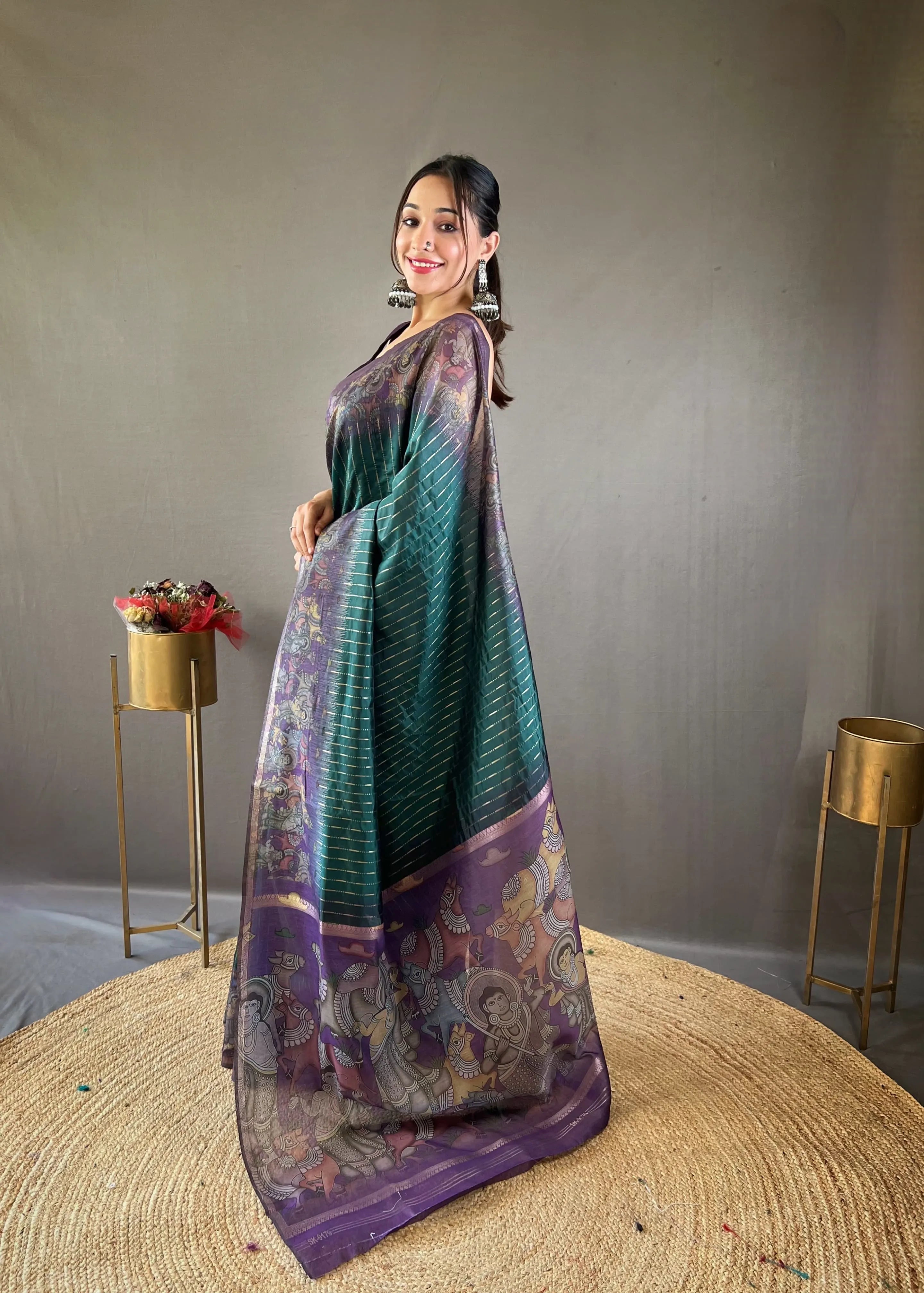Soft Chanderi Silk Digital Printed Saree