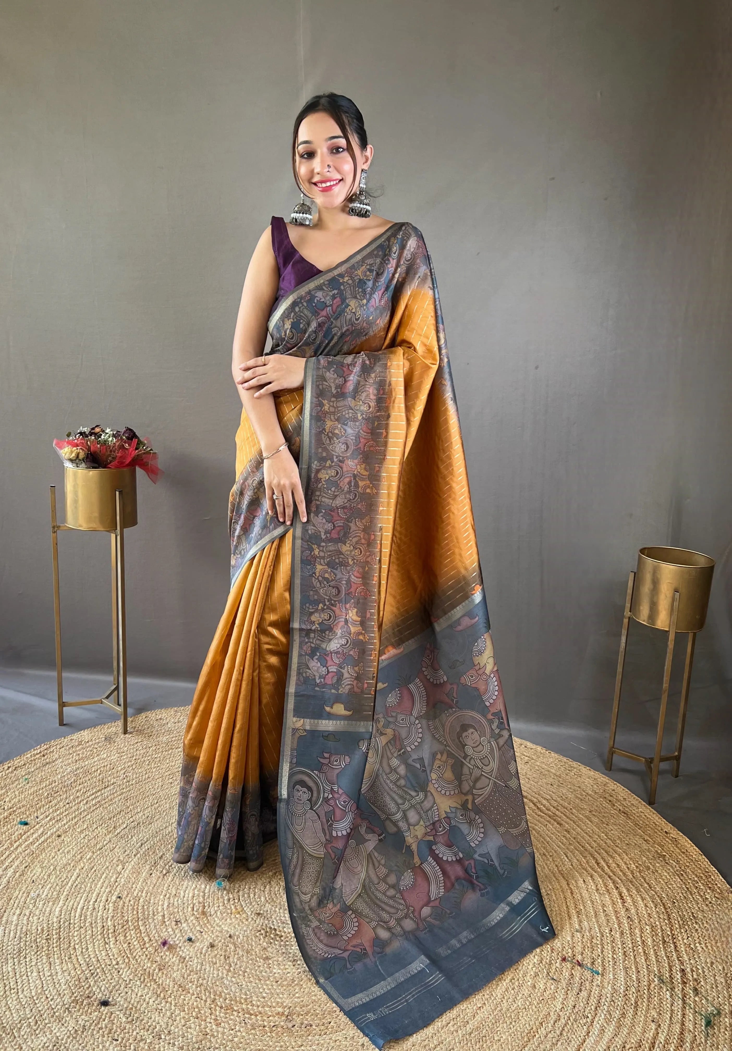 Soft Chanderi Silk Digital Printed Saree