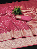 Banarasi Zari Motif Silk Fabric Saree