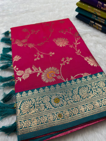 Soft Silk Meenakari Banarasi Saree