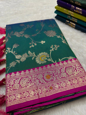 Soft Silk Meenakari Banarasi Saree