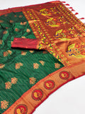 Soft Silk Copper Zari Weaving Paithani Saree