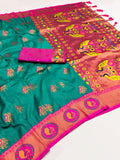 Soft Silk Copper Zari Weaving Paithani Saree