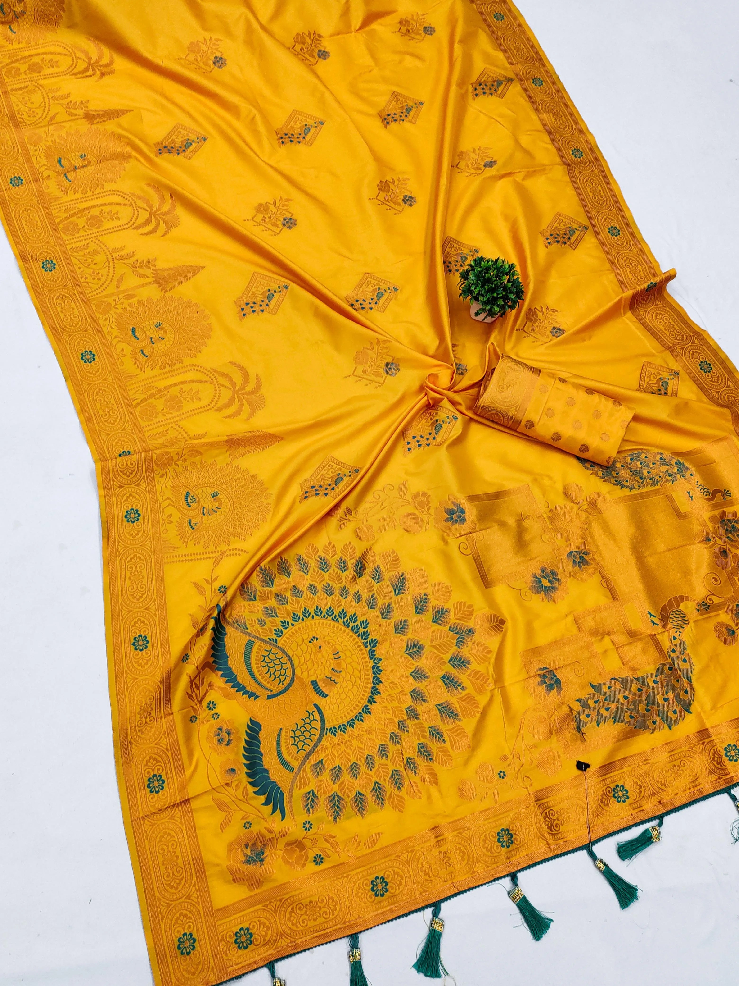 Soft Silk Copper Zari Weaving Paithani Saree