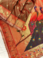 Paithani Soft Silk Scallop Border Lace Saree