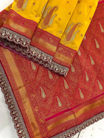 Paithani Kanchipuram Touch Silk Lace Saree
