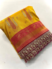Paithani Kanchipuram Touch Silk Lace Saree
