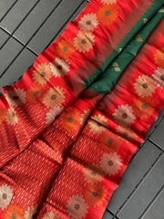 Soft Silk Floral Zari Weaving Saree