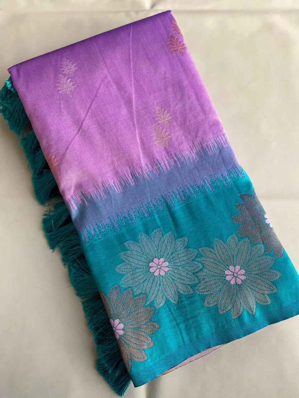 Soft Silk Floral Zari Weaving Saree