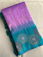 Soft Silk Floral Zari Weaving Saree