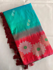 Soft Silk Floral Zari Weaving Saree