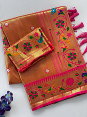 Tissue Silk Peacock Paithani Saree