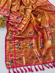 Tissue Silk Peacock Paithani Saree