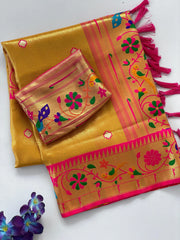 Tissue Silk Peacock Paithani Saree