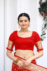 Banarasi Mushro Satin Silk Zari Weaving Saree