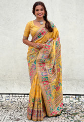 Pashmina Kashmiri Woven Border Saree