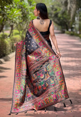 Pashmina Kashmiri Woven Border Saree