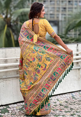 Pashmina Kashmiri Woven Border Saree