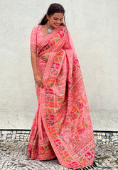 Pashmina Kashmiri Woven Border Saree
