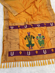 Paithani Vitthala Pallu Muniya Border Saree